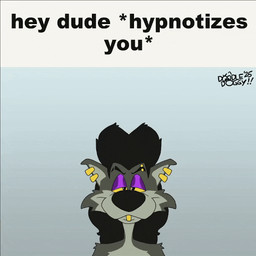 animated_gif ear_piercing eyebrow_piercing facial_piercing feet foot_fetish foot_focus half-closed_eyes hypnosis lip_piercing male mind_control narrowed_eyes pawpads paws piercing solo toony doodledoggy stanley_(doodledoggy) canid canine canis mammal wolf 1:1 animated meme short_playtime