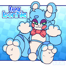 3_toes anthro blush_marks bow_tie circle_(marking) curling_toes eyelashes eyeshadow feet looking_at_viewer machine makeup male one_eye_closed paw_tease paws scut_tail short_tail simple_animation solo tail tail_motion tailwag toes wink winking_at_viewer conditional_dnp tuvandalist five_nights_at_freddy's five_nights_at_freddy's_2 scottgames toy_bonnie_(fnaf) lagomorph leporid mammal rabbit robot robot_anthro 1:1 absurd_res animated hi_res