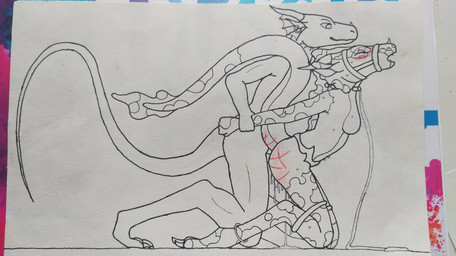 anthro arm_pull bent_legs blush bodily_fluids bridle collar cum cum_in_vagina cum_inside duo eyes_closed female from_behind_position genital_fluids hands_behind_back leash leashed_collar male male/female master moan open_mouth sex slave spanked_butt whip_mark misterluk european_mythology mythology koi_(rileyfae) dragon mythological_creature mythological_scalie scalie western_dragon absurd_res hi_res