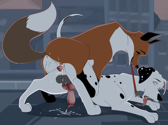 anal anal_penetration animal_genitalia animal_penis anus balls bodily_fluids canine_genitalia canine_penis cum cum_in_ass cum_inside duo ejaculation erection feral feral_on_feral feral_penetrated feral_penetrating feral_penetrating_feral genital_fluids genitals interspecies knot knotted_penis male male/male male_penetrated male_penetrating male_penetrating_male penetration penile penile_penetration penis sex toony blurrypanda 101_dalmatian_street 101_dalmatians disney dylan_(101_dalmatians) fergus_(101_dalmatians) canid canine mammal hi_res