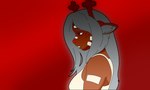 anthro bandage clothed clothing female hair red_background red_eyes red_nose sad shirt simple_background solo tan_body topwear white_hair whitestellar deltarune signalis undertale_(series) noelle_holiday deer mammal new_world_deer 5:3 hi_res portrait