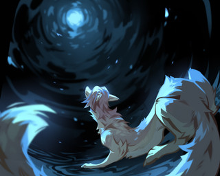 ambiguous_feral ambiguous_gender brown_body brown_fur brown_hair brown_tail feral fur hair moon mouth_closed neck_tuft night obscured_eyes side_view solo tail tan_body tan_fur tuft corzh77 mythology dragon furred_dragon furred_scalie mythological_creature mythological_scalie scalie hi_res