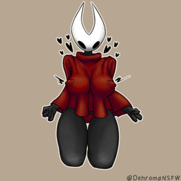 3_fingers anthro black_body black_eyes black_skin clothed clothing female fingers heart_symbol motion_lines mouthless nipple_piercing nipples panties partially_clothed piercing piercing_outline red_clothing solo tight_clothing underwear white_head white_mask dehromansfw hollow_knight_(franchise) team_cherry hornet_(hollow_knight) arthropod hi_res