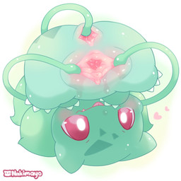 anus blush bodily_fluids body_blush claws clitoral_hood clitoris dripping fangs female feral genital_fluids genitals gradient_background green_body heart_symbol humanoid_genitalia humanoid_genitalia_on_feral humanoid_vulva humanoid_vulva_on_feral pink_anus pink_vulva presenting red_eyes simple_background smile solo spread_anus spread_vulva spreading teeth tongue tongue_out upside_down urethra vaginal_fluid_drip vaginal_fluids vulva vulva_blush nakimayo nintendo pokemon bulbasaur generation_1_pokemon pokemon_(species) 1:1