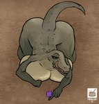 anthro ass_up big_breasts big_butt breasts butt condom female jack-o'_pose non-mammal_breasts nude nude_anthro nude_female pose sexual_barrier_device solo thick_thighs wide_hips piekiller crocodilian reptile scalie hi_res