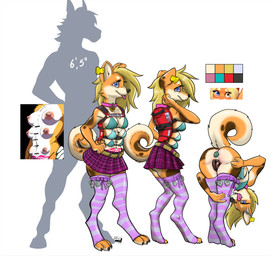 accessory anal anal_penetration animal_genitalia animal_vulva anthro anus asymmetrical_hair belt blonde_hair bobby_pin body_writing bottomwear breasts butt buttplug canine_genitalia canine_vulva cattletag clitoris clitoris_piercing clothed clothing collar comparing condom condom_decoration curled_tail daddy_kink ear_piercing female free_use fur furgonomics furry-specific_piercing garter genital_piercing genitals graded_belly guiche_piercing hair hair_to_side harness heterochromia hind_legs leg_garter legwear looking_at_viewer male mona_alua_atrishi mottled mottled_body mottled_fur mottled_genitalia mottled_vulva multi_breast nipple_piercing nipples no_underwear object_in_ass pattern_bottomwear pattern_clothing pattern_skirt penetration piercing plaid plaid_bottomwear plaid_clothing plaid_skirt plug_(sex_toy) presenting presenting_anus presenting_vulva sabotaged_condom service_dog_harness sex_toy sex_toy_in_ass sex_toy_insertion sexual_barrier_device simple_background size_difference skirt smile solo stockings tail tongue tongue_piercing topwear vulva vulva_piercing womb_tattoo bussaca lau_miha_petit_(x45boy) bird_dog canid canine canis cattledog cocker_spaniel domestic_dog herding_dog hunting_dog mammal mixed_breed pastoral_dog shiba_inu spaniel spitz absurd_res hi_res model_sheet