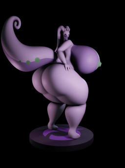 anthro areola barely_visible_genitalia barely_visible_vulva big_breasts big_butt big_tail black_background breasts butt female genitals green_areola green_eyes green_nipples hand_on_butt hand_on_hip huge_breasts huge_butt huge_tail huge_thighs hyper hyper_breasts hyper_butt hyper_thighs multicolored_body nipples purple_body simple_background small_head solo tail thick_thighs two_tone_body vulva darkdraketom nintendo pokemon generation_6_pokemon goodra pokemon_(species) 3d_(artwork) animated blender_(artwork) digital_media_(artwork) turntable_(animation)