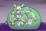 ambiguous_gender bound duo encasement feral slime slime_vore vore sarek_aran_desian nintendo pokemon blob_creature eeveelution generation_5_pokemon generation_6_pokemon pokemon_(species) reuniclus sylveon hi_res