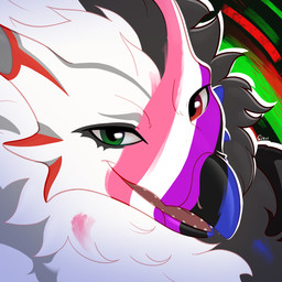 anthro beak close-up green_eyes green_stripes horn lgbt_pride looking_at_viewer male multicolored_body pride pride_color_flag rainbow red_eyes red_stripes smile solo split_color stripes teeth sjevi capcom lgbt_pride_month monster_hunter bird_wyvern seikret 1:1 digital_drawing_(artwork) digital_media_(artwork) hi_res portrait