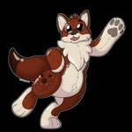 ambiguous_gender anthro brown_body chibi gesture green_eyes inflatable paws pool_toy simple_background smile solo tail transparent_background waving symrea animate_inanimate canid canine dhole living_inflatable mammal 1:1 2022 alpha_channel hi_res