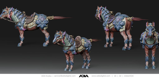 accessory ambiguous_feral ambiguous_gender armor black_background blue_armor blue_greaves blue_helmet blue_sabatons bridle brown_body brown_fur clothed clothed_ambiguous clothed_feral clothing company_name email feral fur furgonomics gradient_background greaves headgear helmet horn horned_helmet light long_tail looking_at_viewer mouth_closed quadruped red_tail reins rope sabatons saddle simple_background solo standing tail tail_accessory text turnaround unknown_artist adia_studios highguard_(game) equid equine horse mammal 2026 3d_(artwork) absurd_res autodesk_maya_(artwork) colored concept_art digital_media_(artwork) english_description english_text hi_res lighting official_art shaded substance_painter_(artwork) url zbrush_(artwork)
