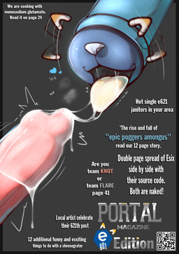 after_oral ambiguous_gender animal_genitalia animal_penis anthro blue_body bodily_fluids canine_genitalia canine_penis cum cum_in_mouth cum_inside cum_on_penis cum_string e621_logo genital_fluids genitals heart_symbol humor machine male male/ambiguous mascot penetrable_sex_toy penis portal portal_fleshlight qr_code sex_toy solo text thinking_with_portals jarlium e621 the_cheese_grater_image esix robot english_text hi_res meme