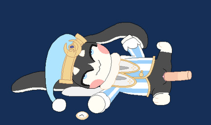 anthro chibi duo female lying male male/female on_side penetration vaginal vaginal_penetration young namefield1 honkai:_star_rail mihoyo pom-pom_(honkai:_star_rail) human mammal animated hi_res