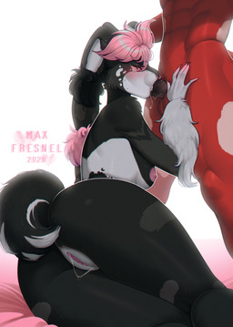 anthro anthro_on_anthro anthro_penetrated anthro_penetrating anthro_penetrating_anthro anus black_body black_fur blush bodily_fluids dripping duo eyes_closed faceless_character facial_piercing fellatio female female_anthro female_penetrated fungus fur genital_fluids genitals grey_body grey_fur hair long_ears male male/female male_anthro male_penetrating male_penetrating_female nipples nose_piercing oral oral_penetration penetration penile penile_penetration penis piercing pink_hair pink_nipples pink_vulva pokemorph red_body red_fur saliva saliva_drip saliva_on_penis sex vaginal_fluid_string vaginal_fluids vulva max_fresnel microsoft minecraft mojang nintendo pokemon xbox_game_studios regs_(theregularmexican) bovid bovine elemental_creature fungi_fauna generation_6_pokemon mammal mega_evolution mega_lopunny mooshroom pokemon_(species) 2026 digital_media_(artwork) hi_res