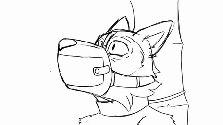anthro bamboo bdsm bodily_fluids bondage bound cock_gag collar deep_throat drooling gag gagged male male/male muzzle_(object) muzzled oral oral_penetration penetration saliva struggling tongue training smallsavant beastars legoshi_(beastars) canid canine canis mammal wolf 16:9 animated unfinished widescreen