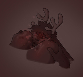 anthro antlers big_breasts blush breast_grab breast_play breast_squish breasts breath bruised disembodied_breasts disembodied_hand duo erect_nipples exposed_breasts eye_roll face_in_breasts facial_hair female flustered glistening glistening_breasts hand_on_breast hard_nipples heart_symbol hickey horn looking_pleasured male male/female marks_on_body mostly_offscreen_character nipples open_mouth smothering squish submissive submissive_male teeth jollythejinxed riin_(jollythejinxed) velvet_(jollythejinxed) hybrid jackalope lagomorph leporid mammal rabbit