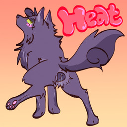 anatomically_correct anatomically_correct_genitalia anatomically_correct_vulva animal_genitalia animal_vulva blush bodily_fluids canine_genitalia canine_vulva ejaculation female feral fur genital_fluids genitals in_heat pawpads pink_pawpads purple_body purple_fur purple_tail solo tail vaginal_fluids vaginal_squirting vulva wispyvixen canid canine canis mammal wolf 1:1 2023 full-length_portrait hi_res portrait