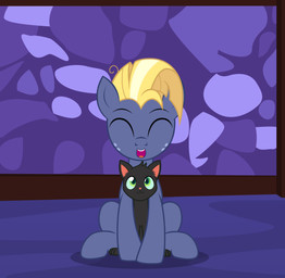 black_body blonde_hair duo eyes_closed female feral green_eyes green_hair hair horn insect_wings looking_down looking_up makeup male wings badumsquish friendship_is_magic hasbro my_little_pony queen_chrysalis_(mlp) star_tracker_(mlp) disguised_changeling domestic_cat earth_pony equid equine felid feline felis horse mammal pony hi_res