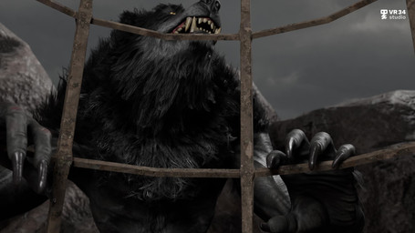 animal_genitalia animal_penis anthro assertive_anthro assertive_male balls black_body black_fur breathing breathing_noises cage caged canine_genitalia canine_penis close-up dominant dominant_anthro dominant_male erection first_person_view fur genital_close-up genitals imminent_oral imminent_sex knot larger_anthro larger_male looking_at_viewer male penis penis_close-up pov_penis_closeup scared size_difference struggling vr34studio mythology canid canine canis mammal mythological_canine mythological_creature werecanid werecanine werecreature werewolf wolf 3d_(artwork) absurd_res animated digital_media_(artwork) hi_res huge_filesize short_playtime