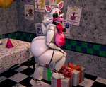 anthro areola balloon big_breasts big_butt breasts butt clothing eye_patch eyewear female gift glowing glowing_eyes hat headgear headwear inflatable machine nipples party_hat solo yellow_eyes furry_ghosty five_nights_at_freddy's five_nights_at_freddy's_2 scottgames mangle_(fnaf) animatronic canid canine fox mammal robot 3d_(artwork) absurd_res digital_media_(artwork) hi_res