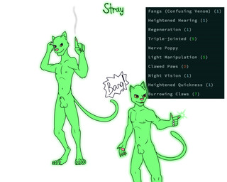 animal_genitalia anthro finger_guns genitals gesture glowing glowing_body glowing_genitalia hand_gesture laser male nude pointing sheath solo text fyreblazes caves_of_qud domestic_cat felid feline felis mammal 5:4 english_text hi_res