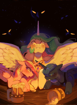 blue_body blush bodily_fluids eyelashes feathered_wings feathers female feral front_view group hair hooves horn looking_back multicolored_hair pink_body pupils quadruped scared sweat three-quarter_view trio white_body wings sinful_pie friendship_is_magic hasbro my_little_pony mythology princess_cadance_(mlp) princess_celestia_(mlp) princess_luna_(mlp) equid equine mammal mythological_creature mythological_equine winged_unicorn hi_res sibling_(lore) sister_(lore) sisters_(lore)