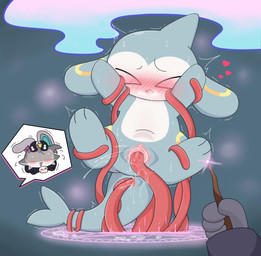 anal anal_fluids anal_orgasm anal_penetration anus blue_body blush blush_lines bodily_fluids bulge cum cum_drip cumshot dripping ejaculation eyes_closed female fish_tail forced genital_fluids genitals group hands-free heart_symbol long_tail magic orgasm penetration rape sex shaking spread_vulva spreading tail tentacle_in_ass tentacle_in_vagina tentacle_penetration tentacle_rape tentacle_sex tentacles trembling trio vaginal vaginal_fluids vaginal_penetration vulva white_body caroll devil_connection makemon devilun_(makemon) luna_(makemon) cetacean demon dolphin mammal marine toothed_whale absurd_res hi_res