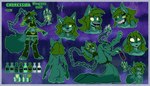 alcohol angry beverage bra chain clothing fangs happy lamp maid_oufit maid_uniform original_race panties pawpads paws sad short_stack teeth underwear uniform wine destruteka cadressita_(destruteka) canid canine fontozzio_anima mammal 7:4 hi_res model_sheet