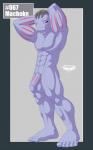 5:8 abs athletic balls biceps big_balls fangs feet flaccid flexing generation_1_pokemon genitals grey_body grey_skin hands_behind_head hashtag hi_res humanoid humanoid_genitalia humanoid_penis id_number looking_at_viewer machoke male markings muscular nintendo notorious84 nude number pecs penis pokemon pokemon_(species) red_body red_eyes red_skin smile solo species_name standing teeth text the_pokedex_project