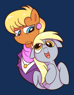 bangs blonde_mane blue_eyes closed_frown clothed clothed_female clothed_feral clothing derp_eyes duo ear_piercing eyelashes feathered_wings feathers female feral folded_wings frown frowning_at_another fur grey_body grey_fur hooves jewelry light mane mouth_closed necklace open_mouth open_smile piercing pink_scarf pink_tongue purple_clothing purple_suit scarf shirt simple_background smile smiling_at_another suit tear_trough tongue topwear transparent_background unguligrade white_clothing white_shirt white_topwear wings cookieboy011 friendship_is_magic hasbro my_little_pony mythology derpy_hooves_(mlp) ms._harshwhinny_(mlp) earth_pony equid equine horse mammal mythological_creature mythological_equine pegasus pony 2023 alpha_channel colored digital_drawing_(artwork) digital_media_(artwork) english_description lighting shaded