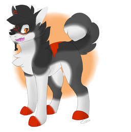 beard black_nose facial_hair feral fur grey_body grey_fur male multicolored_body multicolored_fur open_mouth quadruped red_body red_fur simple_background solo white_body white_fur canid canine canis mammal wolf absurd_res hi_res signature source_request