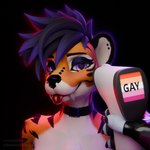 anthro armwear blep choker claws clothing collar duo ear_piercing ear_ring facial_piercing facial_tuft fangs female fur furgonomics furry-specific_piercing hair holding_object jewelry latex latex_armwear latex_clothing legwear lesbian_pride_colors lgbt_pride looking_at_viewer makeup markings muzzle_piercing necklace nose_piercing piercing pride_colors purple_eyes ring_piercing sabertooth_(anatomy) short_hair striped_body striped_markings stripes teeth text tongue tongue_out tuft white_body softkathrin alber blender_cycles cat_detector_(meme) helia_(softkathrin) kat_(softkathrin) felid hyenid_(species) mammal pantherine tiger 1:1 3d_(artwork) absurd_res blender_(artwork) digital_media_(artwork) english_text hi_res meme russian_text translated url watermark