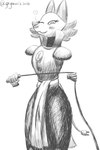 5_fingers :3 anthro blush bottomwear closed_smile clothed clothing cord_tail eyelashes female fingers floating_hands heart_reaction heart_symbol loincloth machine mouth_closed one_eye_closed plug pupils simple_background smile snout solo standing tail text thick_thighs three-quarter_view white_background wink justbirb deltarune undertale_(series) tasque_manager darkner felid feline mammal robot 2022 2:3 absurd_res artist_name digital_drawing_(artwork) digital_media_(artwork) hi_res monochrome portrait three-quarter_portrait