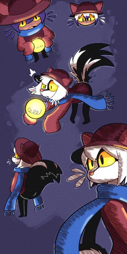 black_body black_fur blush blush_lines embarrassed fur mid_transformation red_nose skunk_tail solo striped_body striped_fur stripes surprised transformation whiskers white_body white_fur trevor-fox oneshot niko_(oneshot) animal_humanoid cat_humanoid felid felid_humanoid feline feline_humanoid humanoid mammal mammal_humanoid mephitid skunk hi_res