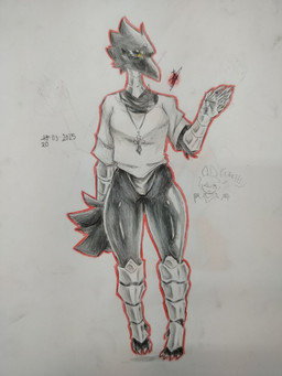 anthro armor black_body breasts choker clothing cross cross_necklace female gauntlets gloves handwear jewelry necklace non-mammal_breasts solo jmaf33r raven_(jmaf33r) avian bird corvid corvus_(genus) oscine passerine raven 3:4 hi_res