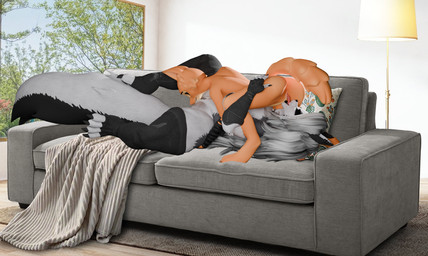 4_toes 69_position anthro arm_wraps big_tail black_clothing black_nipples clothing cunnilingus detailed_background duo feet female female/female fur furniture genitals grey_body grey_fur grey_hair hair inside lamp legwear nipples on_sofa oral orange_body orange_fur penetration photo_background sex sofa sofa_sex stockings tail toes vaginal vaginal_penetration vulva warmers white_body white_fur wraps dellflops furromantic_(modeler) dreamworks hellaverse helluva_boss mythology the_bad_guys diane_foxington loona_(helluva_boss) canid canid_demon canine canis demon fox hellhound mammal mythological_canine mythological_creature wolf 3d_(artwork) digital_media_(artwork) hi_res mixed_media photography_(artwork)
