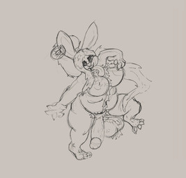anthro anus big_breasts big_penis breasts ear_piercing genitals gynomorph huge_breasts huge_penis hyper hyper_breasts hyper_genitalia hyper_penis intersex overweight overweight_gynomorph overweight_intersex penis piercing pose pubes thick_thighs khazzyispine bb_(khazzyispine) humanoid lagomorph mammal hi_res