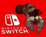 animate_inanimate anthro breakerpangolin butt canid english_text female hindpaw looking_back mammal nintendo nintendo_switch one_eye_closed paws presenting presenting_hindquarters short_stack simple_background solo switch_dog tail tail_motion tailwag text tongue tongue_out wink