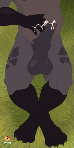anthro balls bodily_fluids claws cum cum_on_hand cum_string dakimakura erection fur genital_fluids genitals grass hair humanoid_genitalia humanoid_penis looking_at_viewer male nipples nude penis plant smile solo fyko_fox disney the_lion_guard the_lion_king janja_(the_lion_guard) hyena mammal 1:3 absurd_res dakimakura_design hi_res