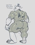 anthro back_muscles backsack balls butt confusion dialogue genitals growth growth_lines machine male muscle_growth muscular muscular_male null null_bulge oblivious rotting_flesh solo swelling text transformation unaware unaware_transformation tiburalgo five_nights_at_freddy's five_nights_at_freddy's:_security_breach five_nights_at_freddy's_3 scottgames steel_wool_studios glamrock_freddy springtrap_(fnaf) bear lagomorph leporid mammal rabbit robot undead zombie english_text hi_res