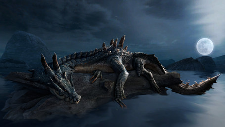 ambiguous_gender blue_body claws detailed_background driftwood feral floating horn light log looking_at_viewer lying moon moonlight night on_front outside resting scales seascape sky solo tail water wood ivorylagiacrus capcom monster_hunter lagiacrus leviathan_(mh) scalie 16:9 2021 3d_(artwork) 4k absurd_res digital_media_(artwork) hi_res source_filmmaker_(artwork) widescreen