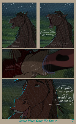 animal_genitalia animal_penis bodily_fluids deep_throat dialogue duo equine_genitalia equine_penis erection eyes_closed fellatio feral feral_on_feral feral_penetrated feral_penetrating feral_penetrating_feral fur genitals grass looking_pleasured male male/male male_penetrated male_penetrating nature night open_mouth oral oral_penetration outside outside_sex penetration penile penile_penetration penis penis_in_mouth plant raining saliva saliva_on_penis sex size_difference sky smaller_penetrated smile speech_bubble star teeth text tongue tongue_out wet wet_body wet_fur holidaypup bandit_(holidaypup) canid canine canis dingo domestic_dog equid equine horse mammal comic digital_media_(artwork) english_text hi_res