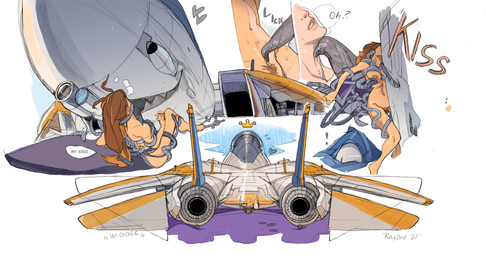 aircraft airplane areola belly_lick blush bodily_fluids breasts caressing cuddling duo entangled female feral genitals hair heart_symbol interspecies interspecies_romance jet kissing larger_male licking looking_pleasured machine male male/female mechadendrites motion_lines neck_lick nipples not_furry nude romantic royalty sharp_teeth size_difference smaller_female surprised teeth text tongue vehicle ratbat f-14 f-14_tomcat prince_tomcat animate_inanimate dire_aircraft dire_machine dire_vehicle human living_aircraft living_machine living_vehicle mammal 2021 artist_name colored comic digital_drawing_(artwork) digital_media_(artwork) english_text hi_res signature watermark