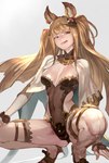 5_fingers biped birthmark blonde_hair breasts clothed clothing crouching female fingers footwear hair high_heels licking licking_lips long_hair long_pigtails looking_at_viewer markings presenting shoes simple_background skimpy solo spread_legs spreading tongue white_background lalalalack cygames granblue_fantasy metera_(granblue_fantasy) animal_humanoid canid canid_humanoid canine canine_humanoid erune fox_humanoid human humanoid mammal mammal_humanoid 2016 digital_media_(artwork) hi_res