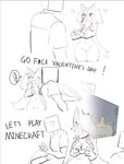 anthro biped breasts closed_smile controller dialogue duo exclamation_point female fingers fur gaming heart_symbol holding_controller holding_object male medium_breasts mouth_closed navel open_mouth open_smile playing_video_game question_mark simple_background sitting smile speech_bubble standing text white_background skeleton265 nintendo pokemon generation_9_pokemon humanoid meowscarada pokemon_(species)