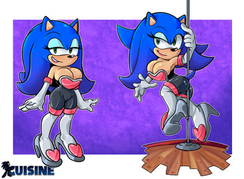 anthro big_breasts biped breasts camel_toe cleavage clothed clothing cosplay crossgender dancing female footwear high_heels mtf_crossgender pole pole_dancing shoes solo stripper stripper_pole missphase sega sonic_the_hedgehog_(series) rouge_the_bat sonic_the_hedgehog eulipotyphlan hedgehog mammal 2017