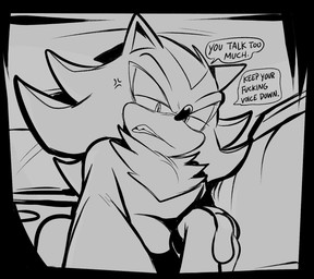 annoyed anthro car_sex cross-popping_vein dominant dominant_male frown male offscreen_sex penetrated_pov receiving_pov scowl sex solo text shaddycatz sega sonic_the_hedgehog_(series) shadow_the_hedgehog eulipotyphlan hedgehog mammal 2023 digital_drawing_(artwork) digital_media_(artwork) english_text hi_res monochrome