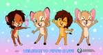 4_fingers anthro beverage blue_eyes brown_body brown_fur brown_hair chibi ear_piercing fangs female fingers flat_chested fur genitals green_eyes group hair happy hooves loli looking_at_viewer milkshake navel nude one_eye_closed orange_body orange_fur piercing pussy simple_background smile star tail teeth text tongue wink winking_at_viewer yellow_eyes young young_anthro young_female piporete kaiti_(piporete) katy_(piporete) keiko_sakmat minami_(piporete) cervine deer felid feline lion mammal pantherine prehistoric_species saber-toothed_tiger 2024 absurd_res digital_drawing_(artwork) digital_media_(artwork) hi_res signature url sibling_(lore) sister_(lore) sisters_(lore) twins_(lore)