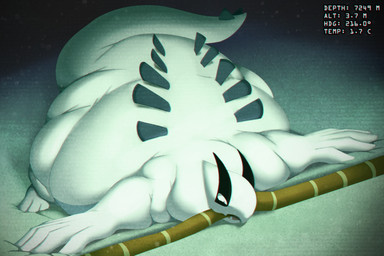 belly big_belly inflation solo underwater water shweetmagnet nintendo pokemon generation_2_pokemon legendary_pokemon lugia pokemon_(species) 2026 3:2 hi_res