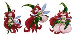 big_butt breasts butt butt_expansion clothing expansion female green_clothing hair hat headgear headwear not_furry red_hair solo wings decisivetang rayman_(series) ubisoft betilla fairy mammal nymph 2018 hi_res